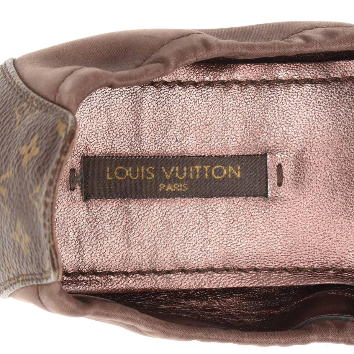 希少 ルイヴィトン モノグラム パドロック カデナ バレエシューズ 茶色 38 LOUIS VUITTON - 希少 ルイヴィトン モノグラム パドロック
