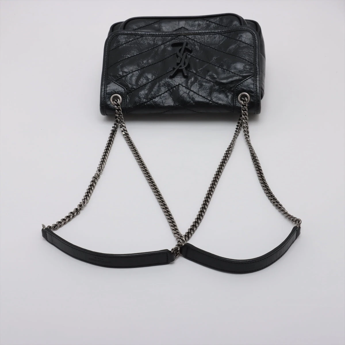 サンローランパリ ニキ ベイビー レザー チェーンショルダーバッグ