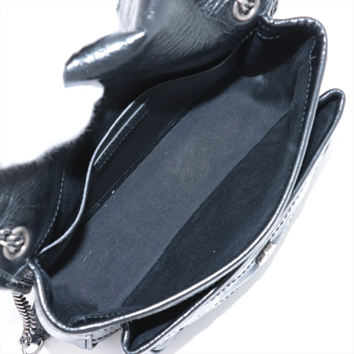 サンローランパリ ニキ ベイビー レザー チェーンショルダーバッグ