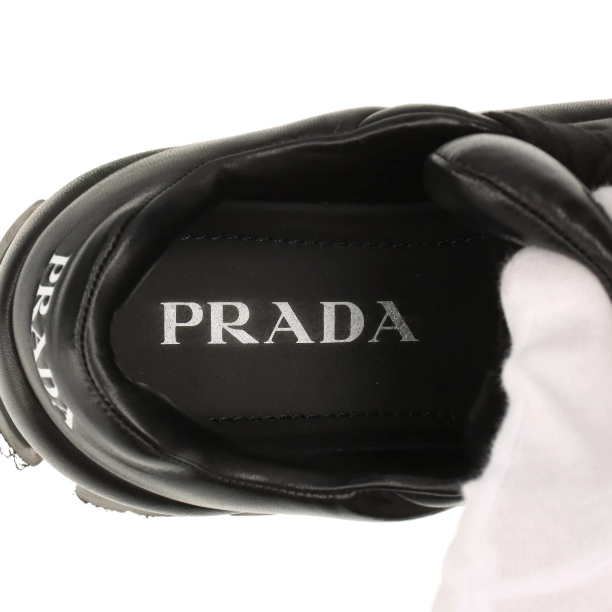 プラダ モノリス レザー スニーカー 36 レディース ブラック 119