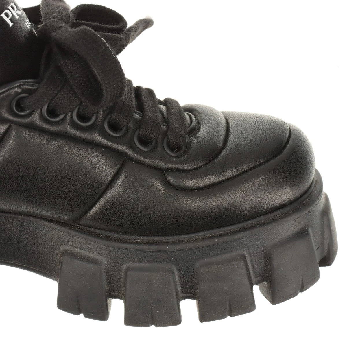 プラダ モノリス レザー スニーカー 36 レディース ブラック 119