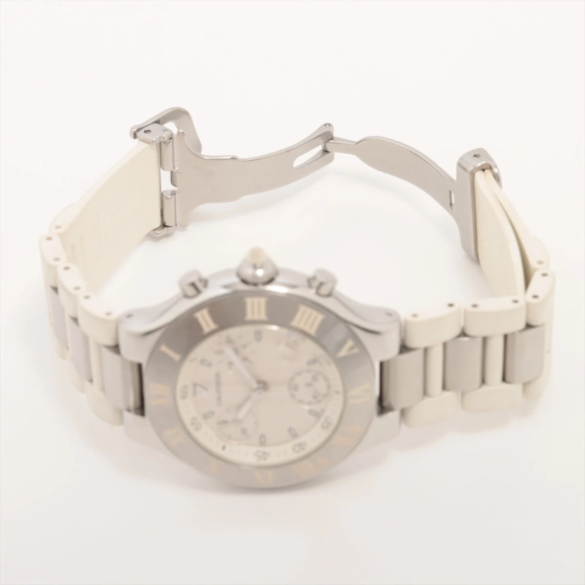 Cartier カルティエ マスト21 クロノスカフ W10184U2 ホワイト