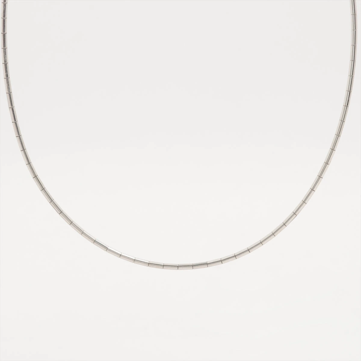 カルティエ チューブチェーン ネックレス 750(WG) 15.5g A3118077  