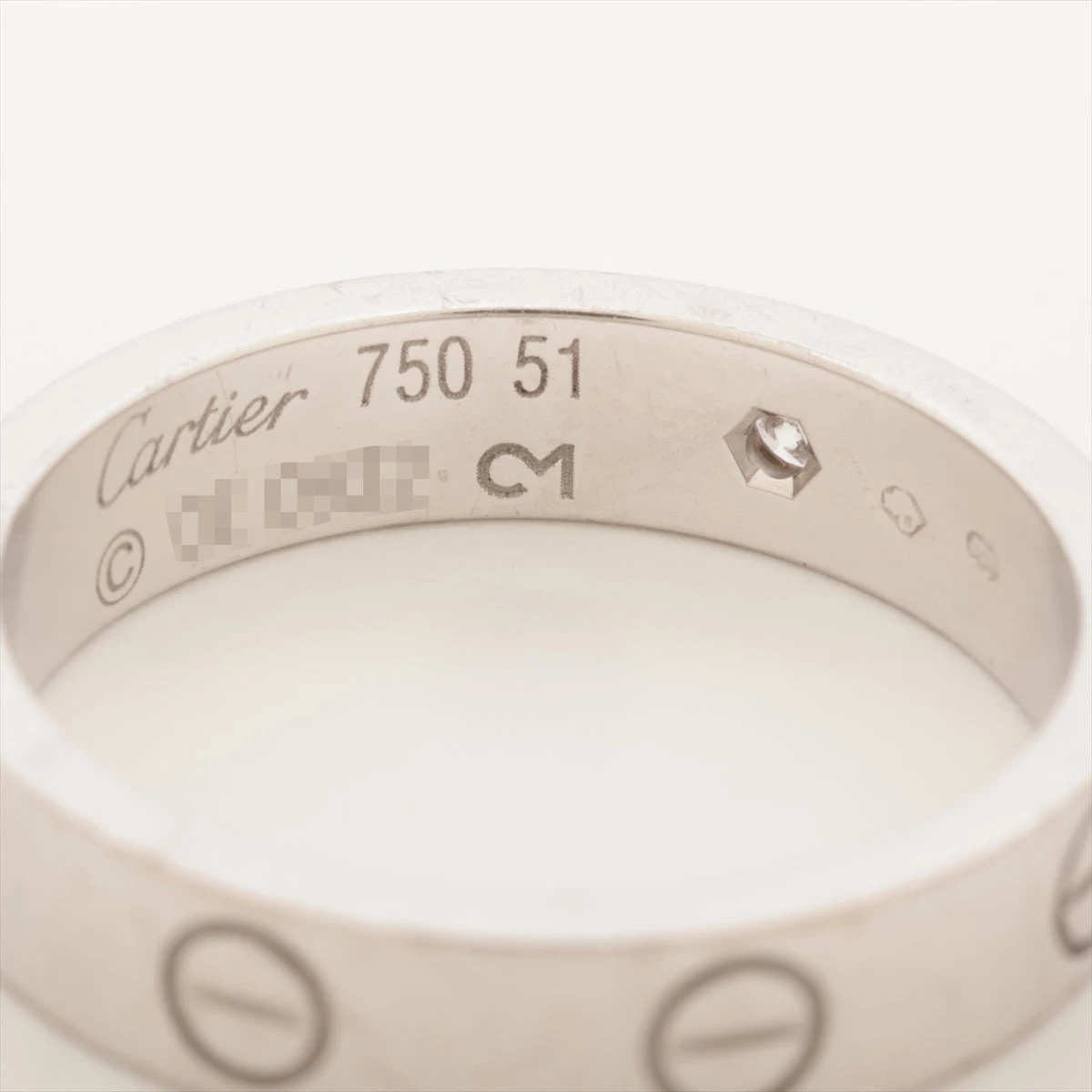 ☆スケルトン☆カルティエ☆ミニラブリング☆ AU750☆k18