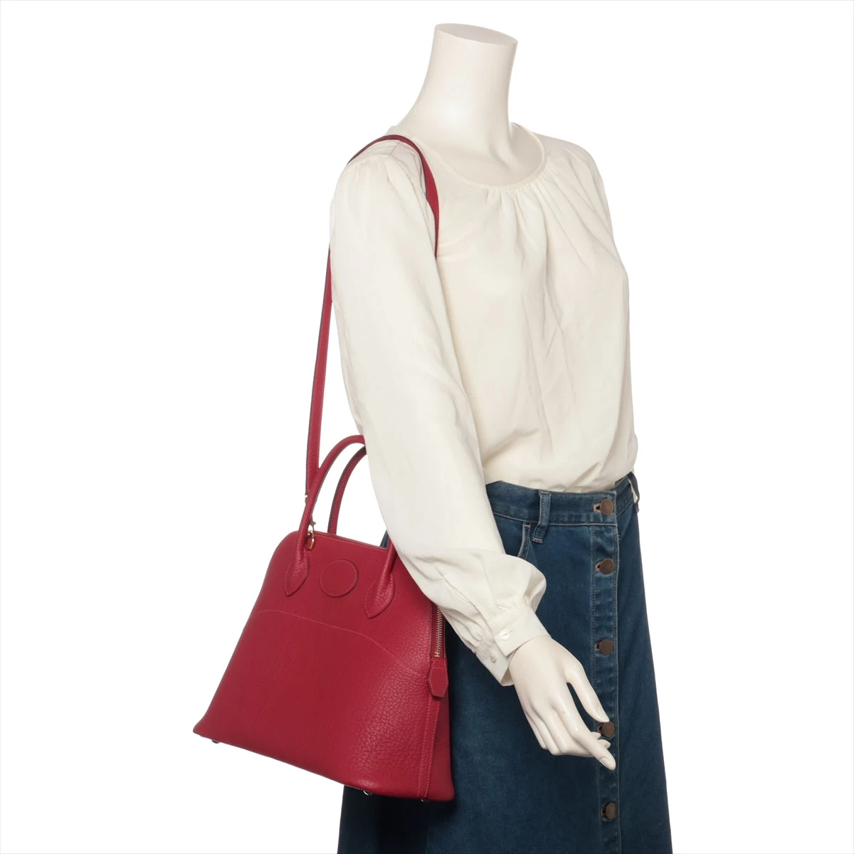 エルメス　ボリード31　フィヨルド　ルージュガランス　ゴールド金具 エルメス ボリード31 フィヨルド ルージュガランス ゴールド金具 □H