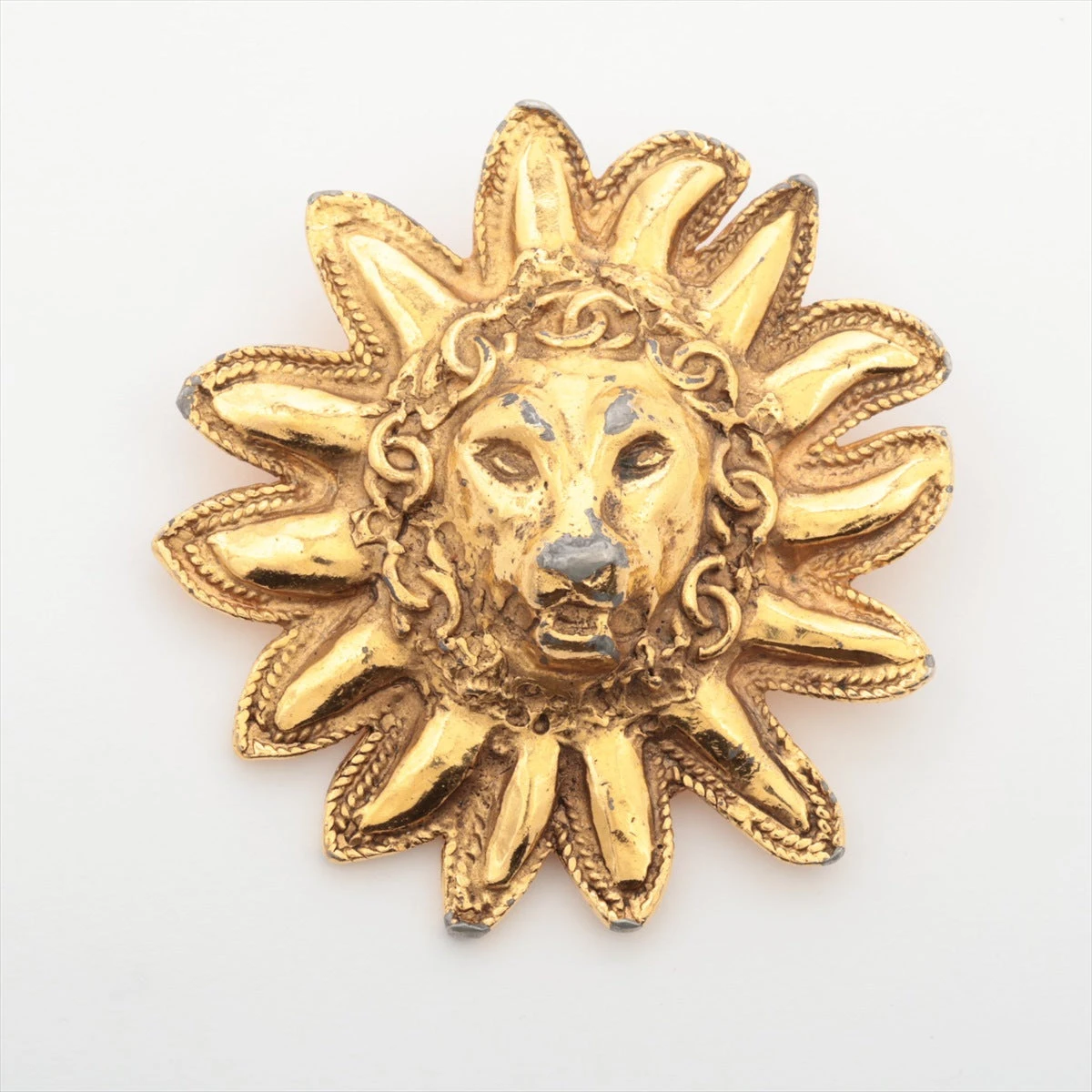 シャネル ライオンヘッド ブローチ GP ゴールド A3106708｜中古