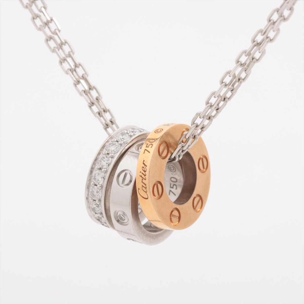★Cartier★ ラブ ダイヤネックレス 750PG 定価93万 ☆Cartier☆ ラブ ダイヤネックレス 750PG 定価93万