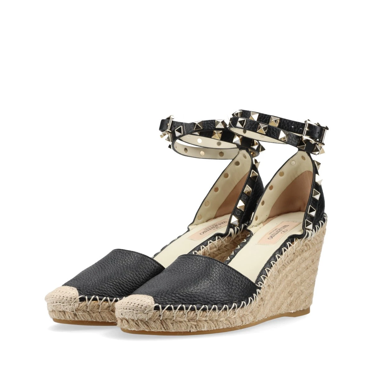 未使用級　VALETINO ヴァレンティノ　スタッズ　ウェッジソール　サンダル VALENTINO （ヴァレンティノ）ロックスタッズウェッジソールサンダル