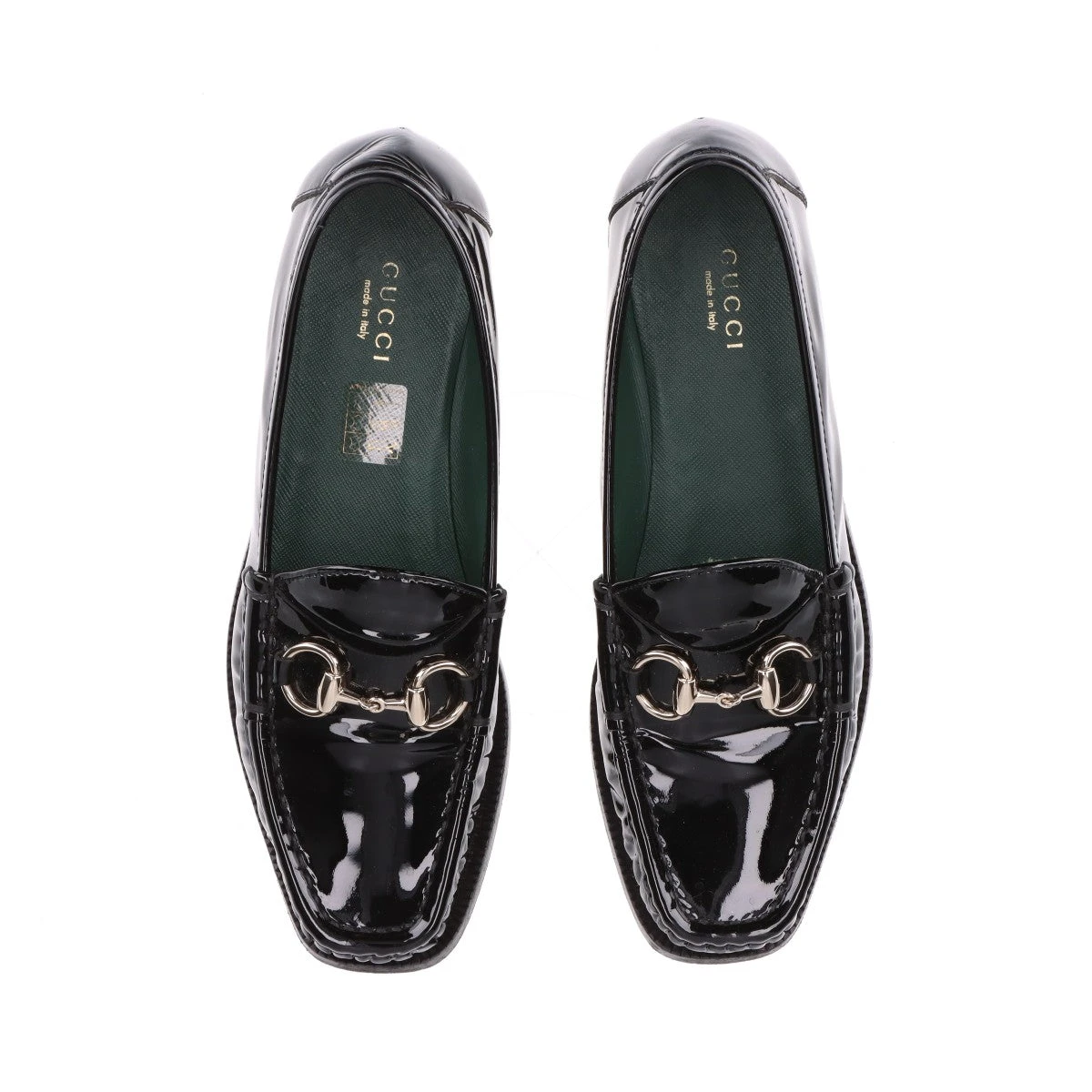 GUCCI ローファー 黒 36 1/2 グッチ ホースビット パテントレザー ローファー 36 1/2