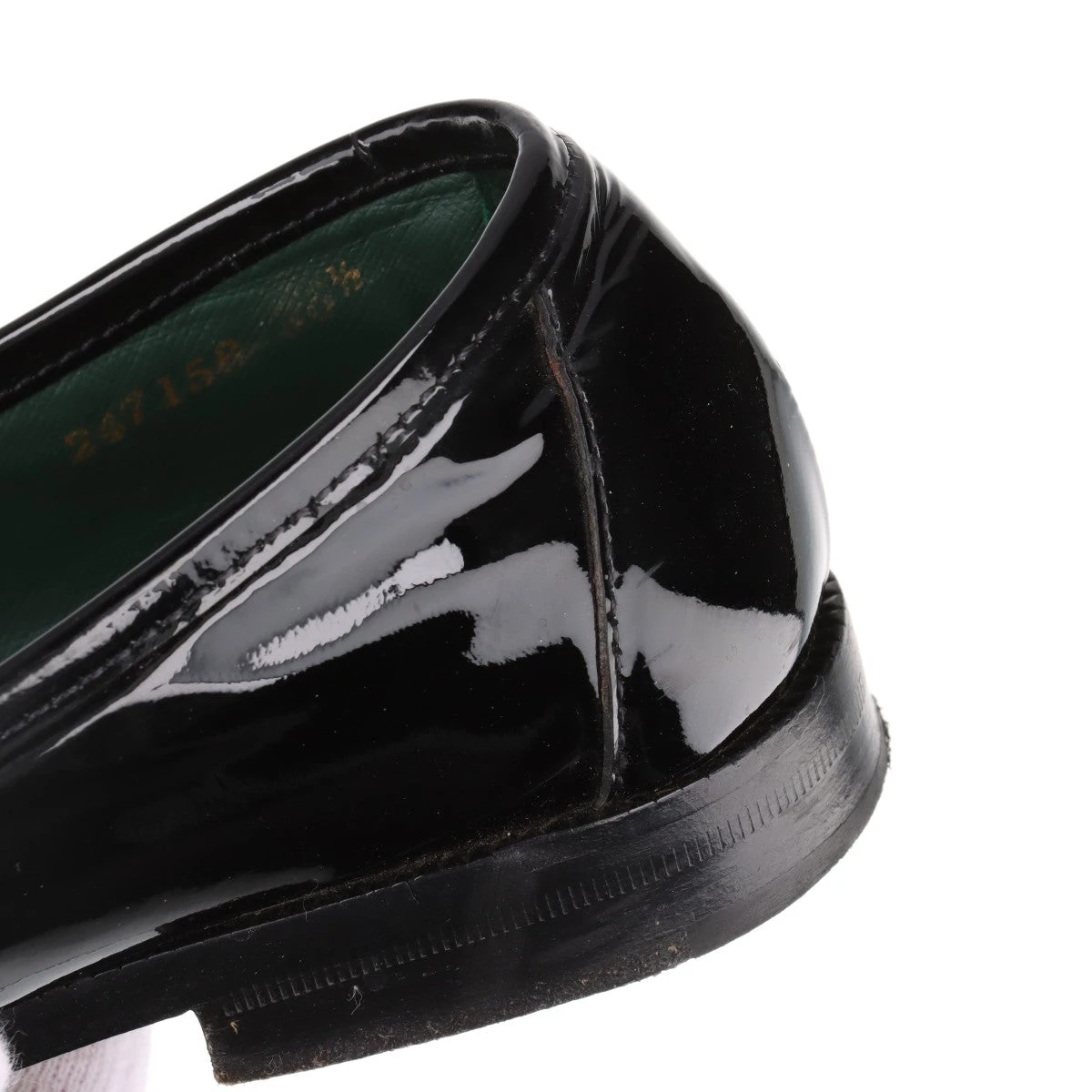 GUCCI ローファー 黒 36 1/2 グッチ ホースビット パテントレザー ローファー 36 1/2