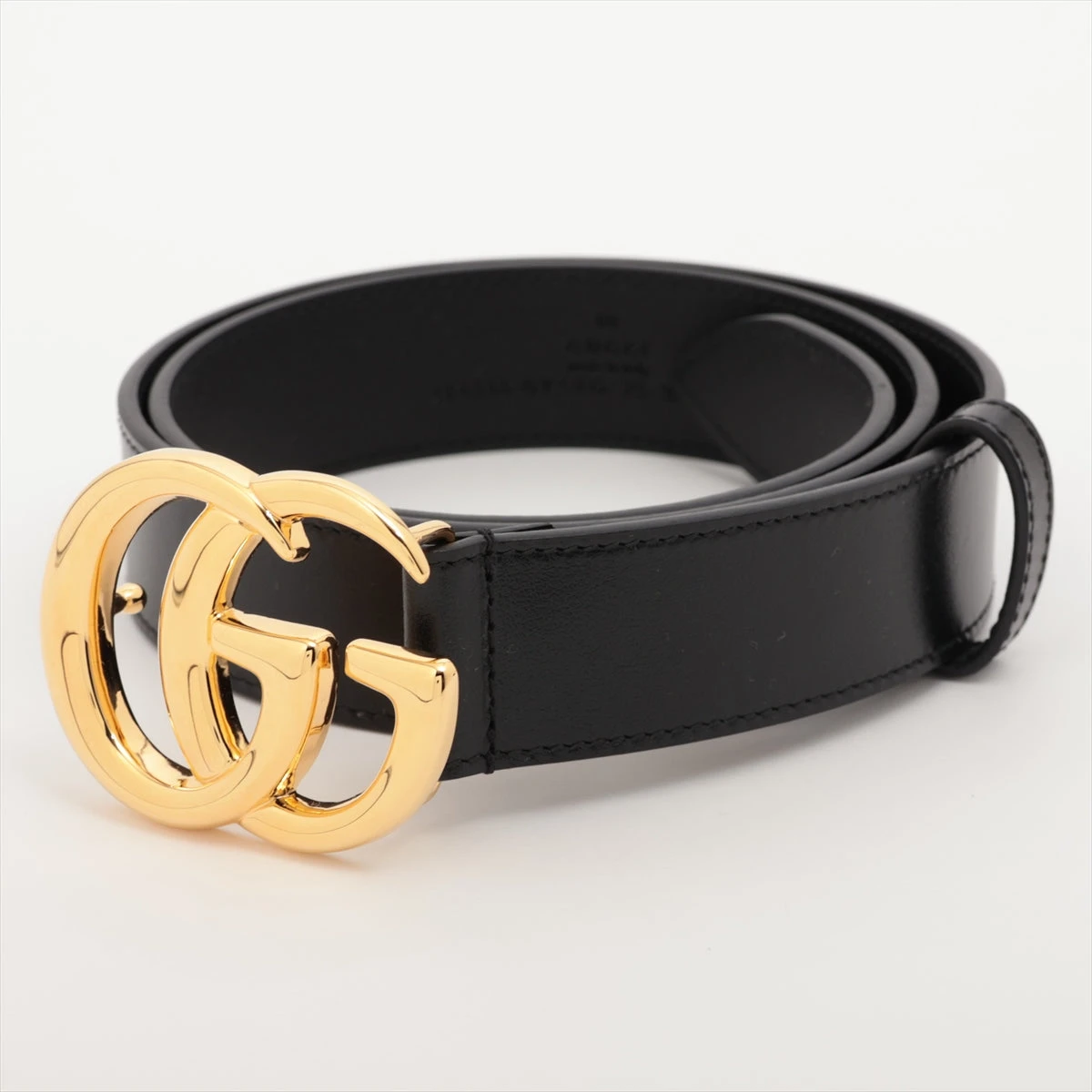 美品✨　グッチ　ベルト　　マーモント レザー　ブラック　GG 75サイズ グッチ GUCCI ダブルG ワイドベルト ブラック 75センチ GG