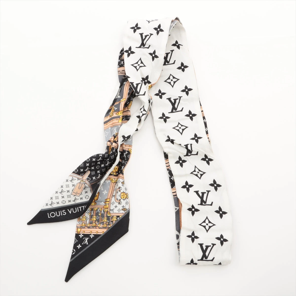 ルイヴィトン バンドーBB レッツゴー スカーフ ブラック ホワイト
