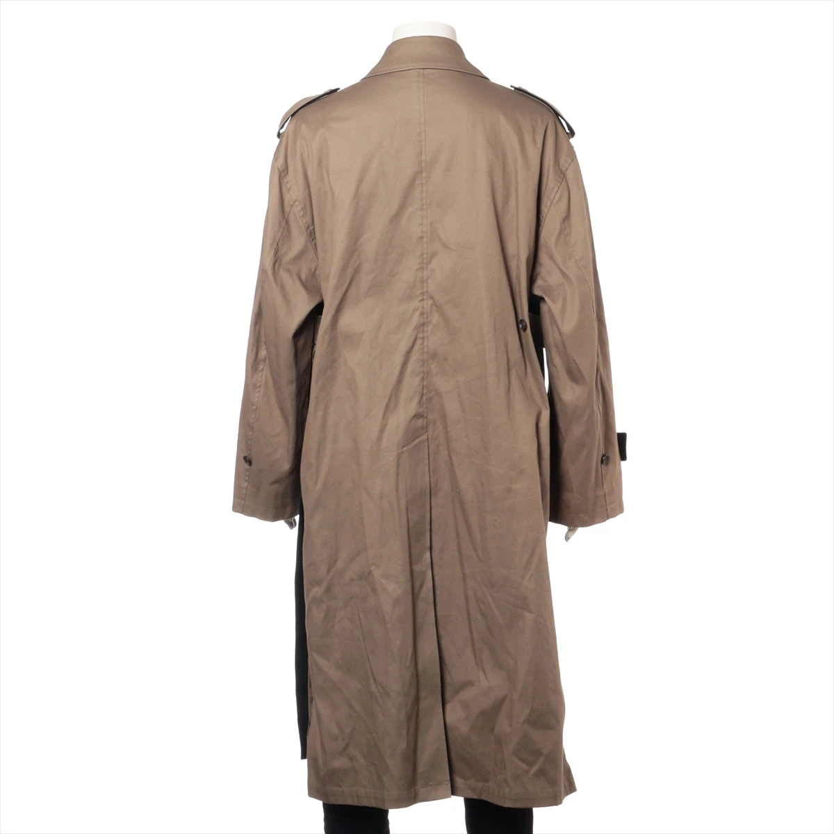 シュタイン コットン トレンチコート S メンズ ベージュ×ブラック ST
