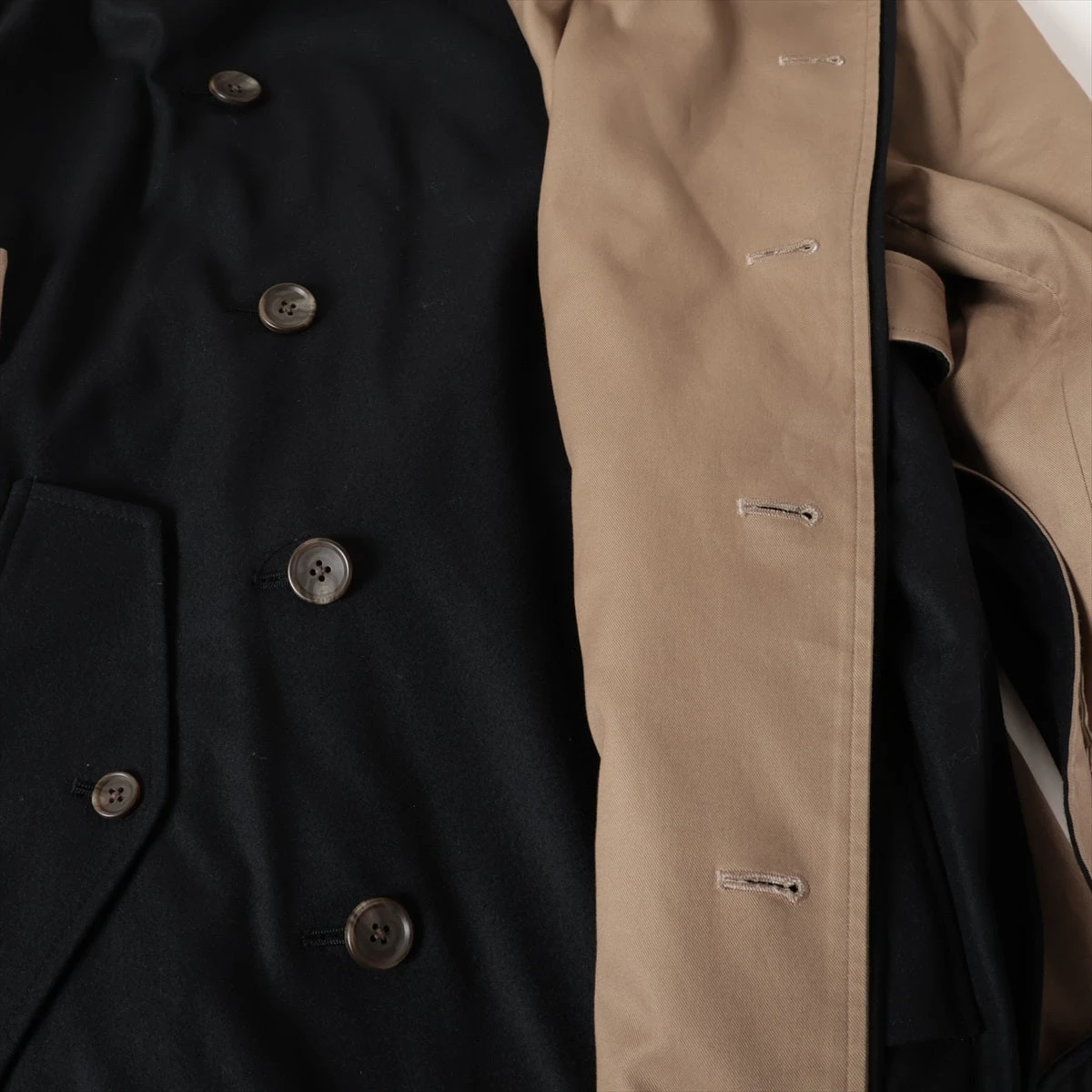 stein ST.405トレンチコート ベージュ/ブラック シュタイン コットン トレンチコート S メンズ ベージュ×ブラック ST