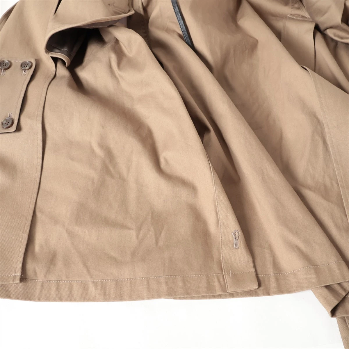 シュタイン コットン トレンチコート S メンズ ベージュ×ブラック ST