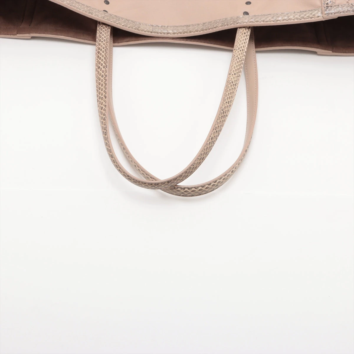 ボッテガヴェネタ イントレチャート レザー×パイソン トートバッグ