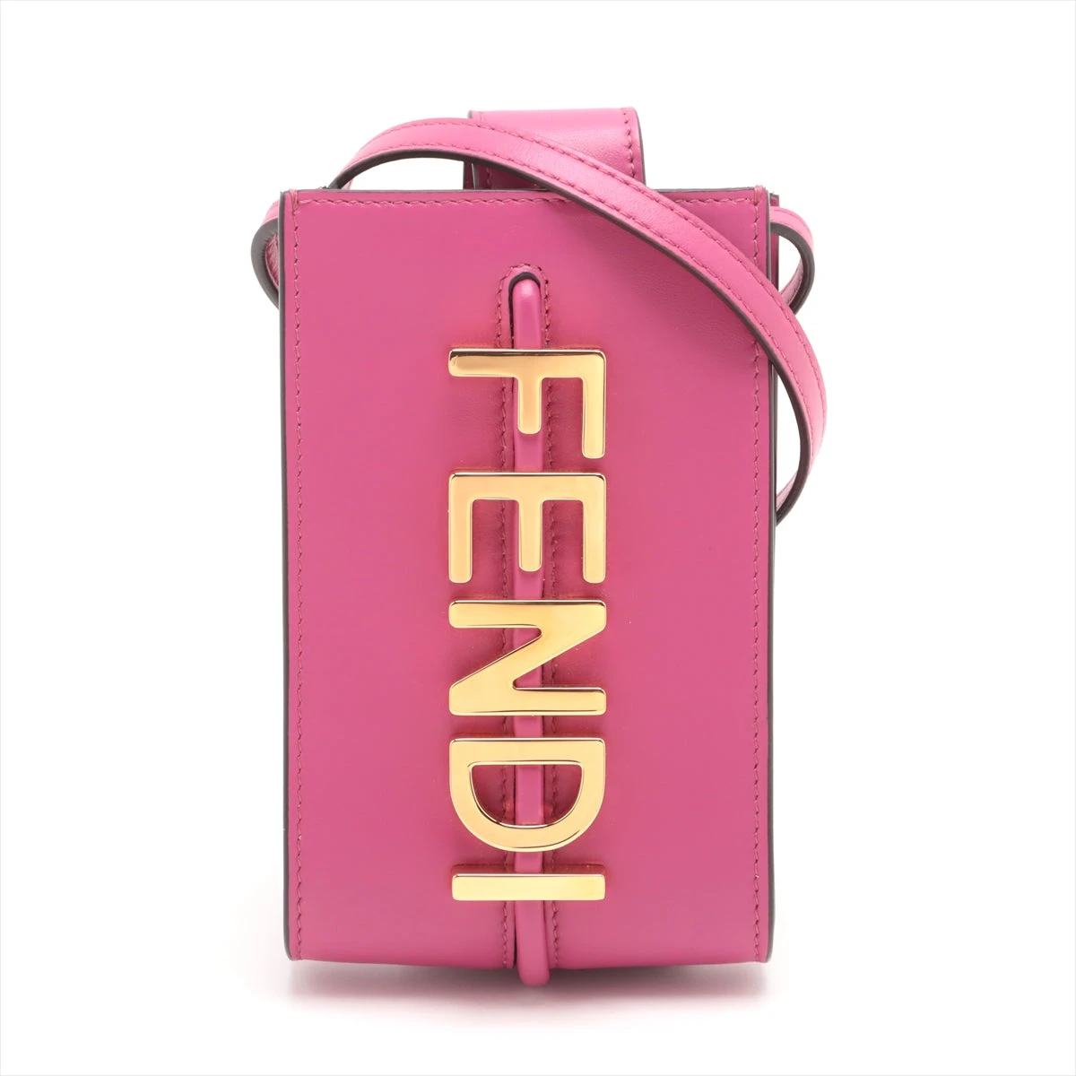 FENDI フォンホルダー ポーチ ショルダー レザー ピンク フェンディ フォンホルダー レザー ショルダーバッグ ピンク