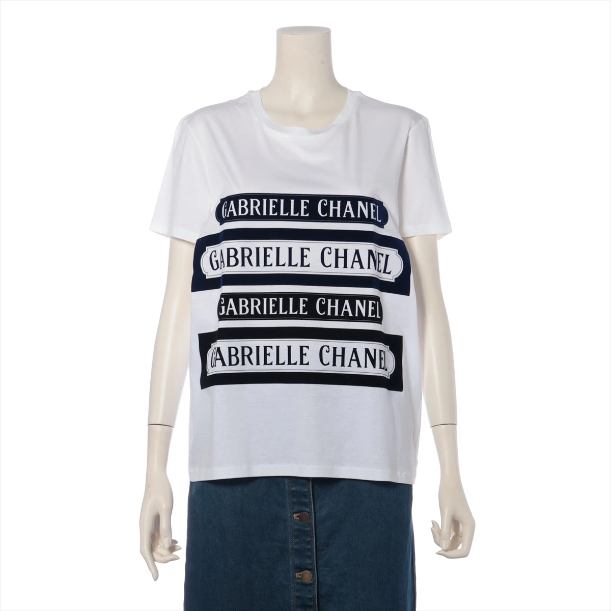 暮らしに便利なアイテム コットン シャネル Tシャツ ホワイト レディース 42 トップス