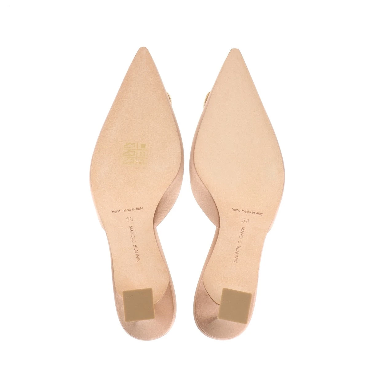 極美品 マノロブラニク ミュール パンプス サテン生地 ビジュー ベルトモチーフ MANOLO BLAHNIK マノロブラニク サンダル MARTANEW マルタニュー