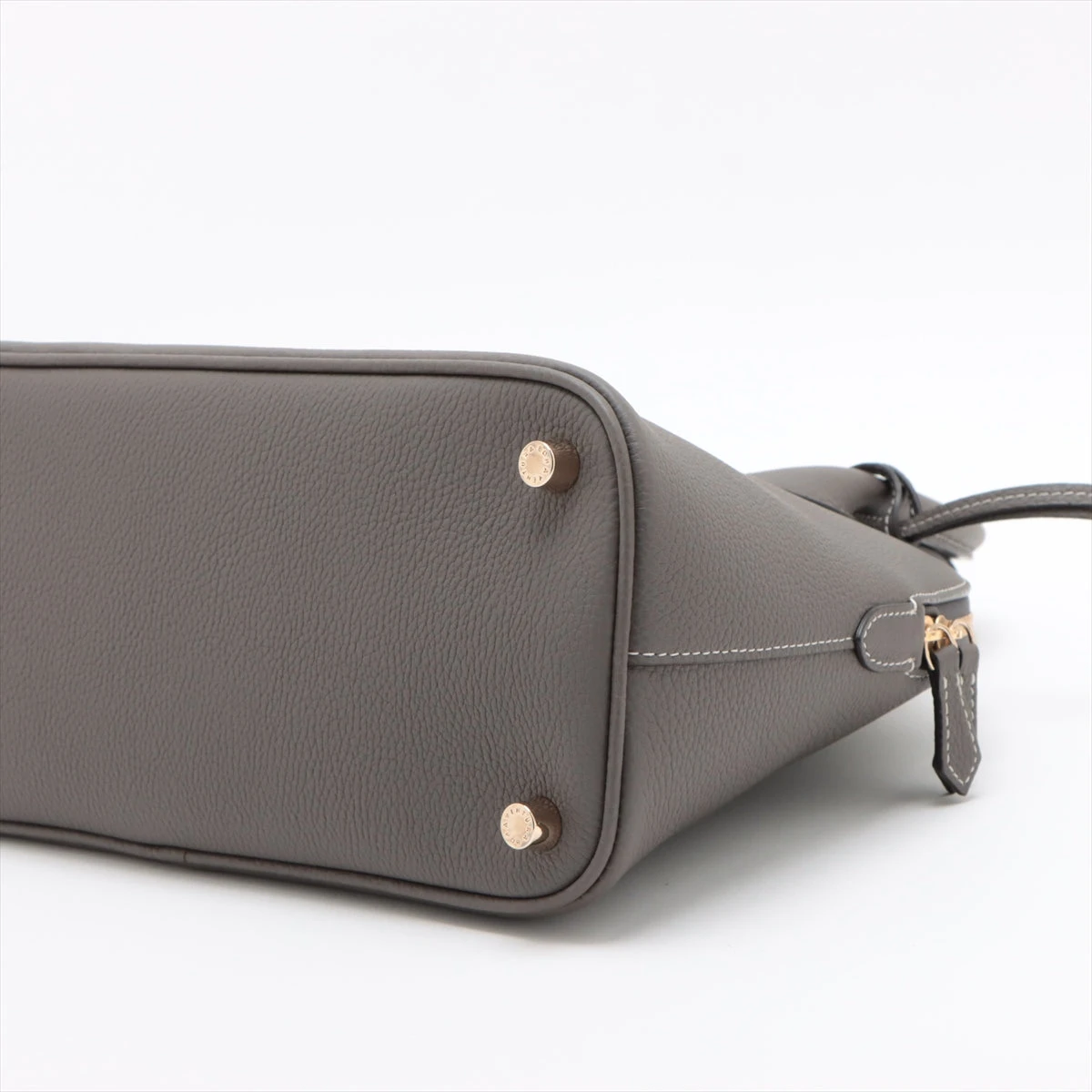 ボナベンチュラ エマ スモール 28 グレー レザー ハンドバッグ
