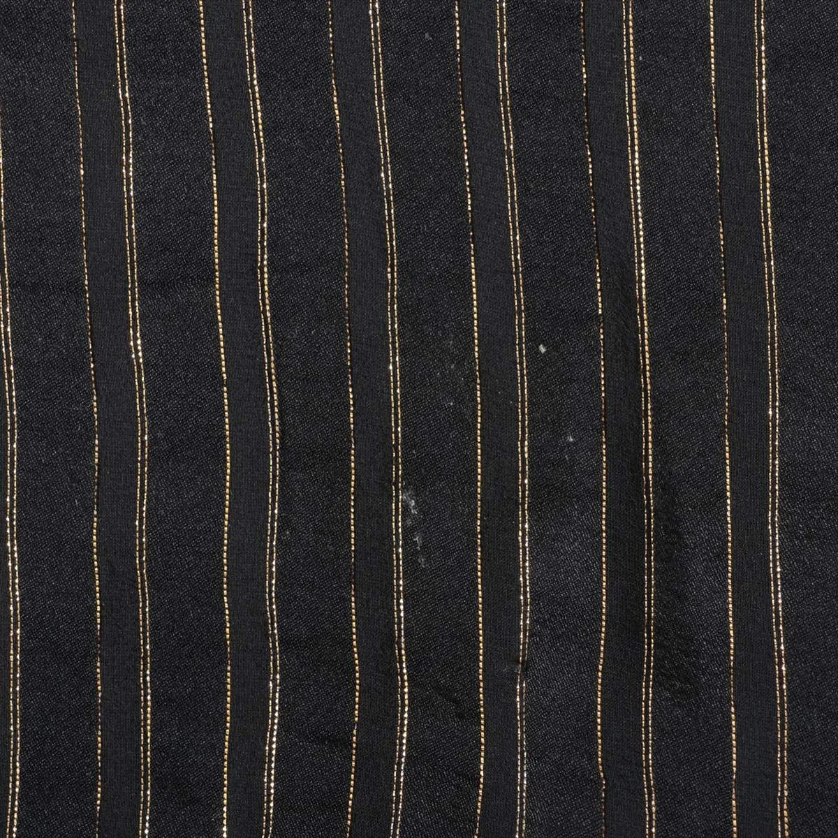 サンローランパリ 22年 シルク シャツ 37 レディース ブラック  