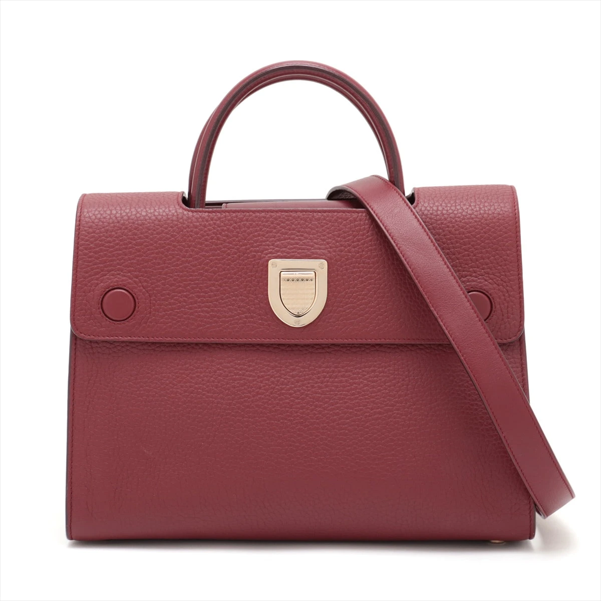 クリスチャンディオール エヴァー レザー 2WAYハンドバッグ ボルドー  