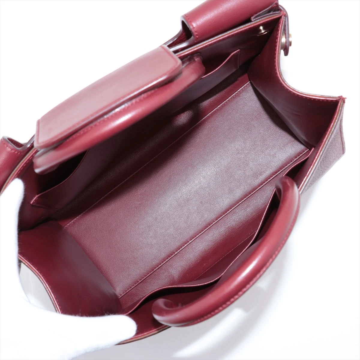 クリスチャンディオール エヴァー レザー 2WAYハンドバッグ ボルドー  