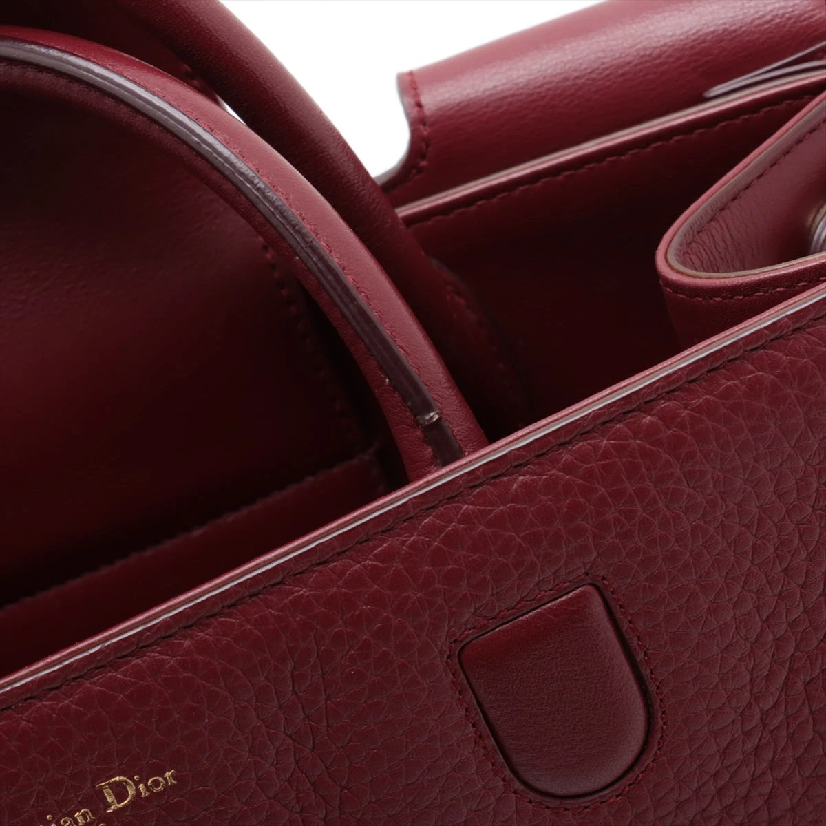 クリスチャンディオール エヴァー レザー 2WAYハンドバッグ ボルドー  