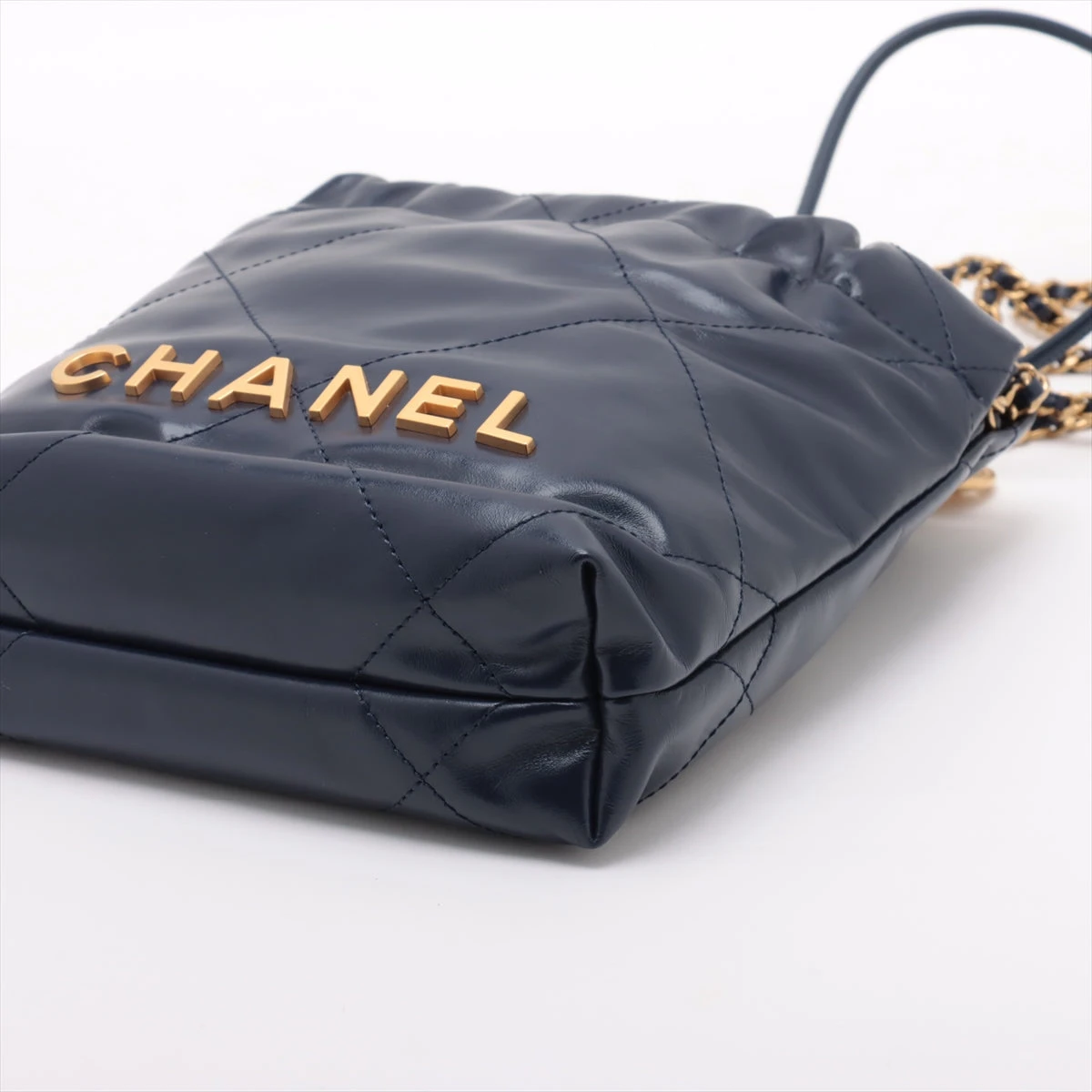 シャネル CHANEL22 ミニ ネイビー/S金具 楽天市場】シャネル シャネル22 チェーンショルダー ミニ