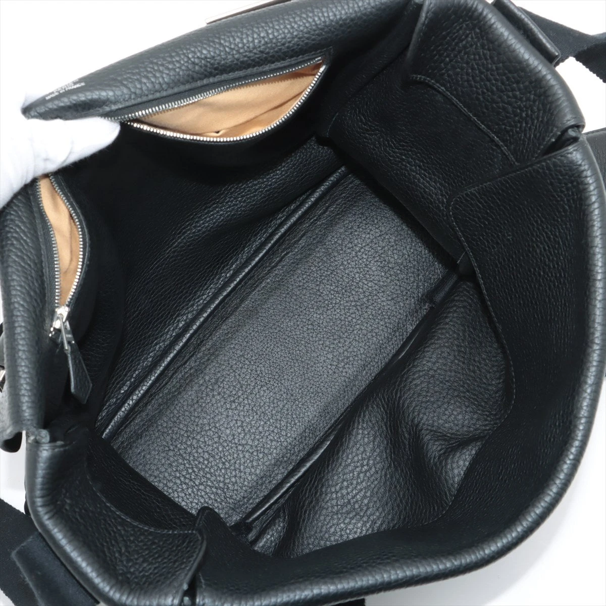 エルメス チベットMM トリヨンクレマンス ブラック シルバー金具 刻印