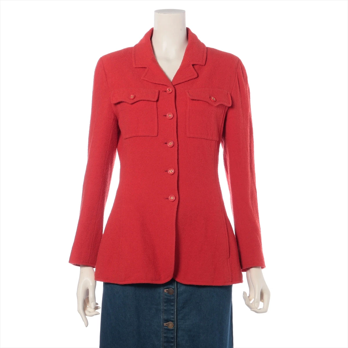 シャネル ココボタン 95A シルク ジャケット 95A レディース