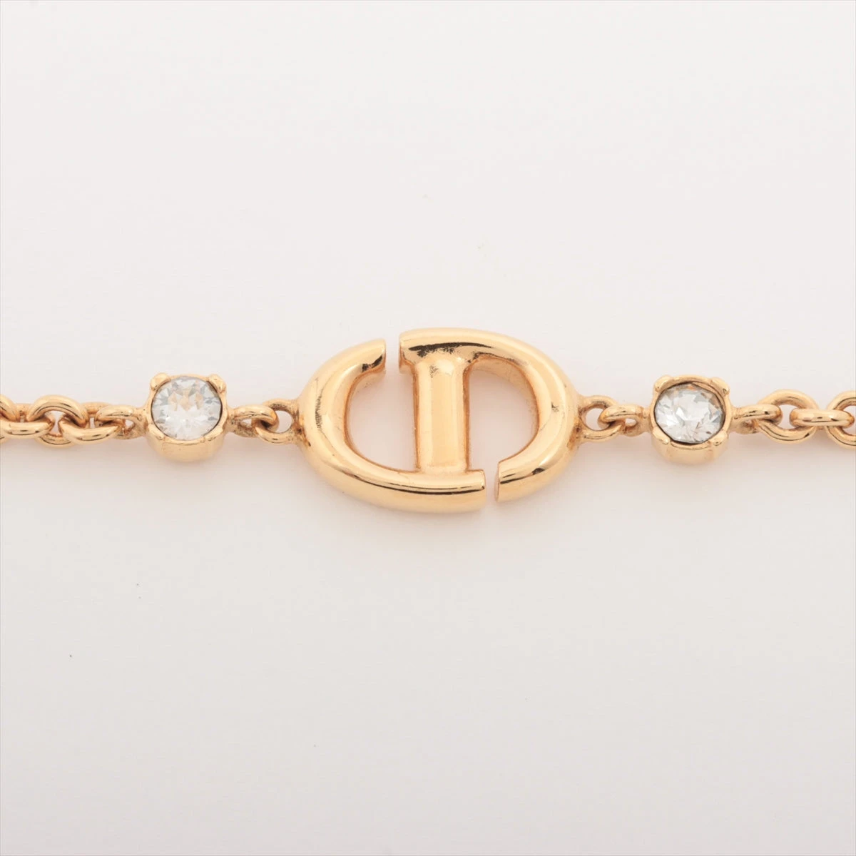 ディオール CD Navy CDネイビー ブレスレット GP×ラインストーン