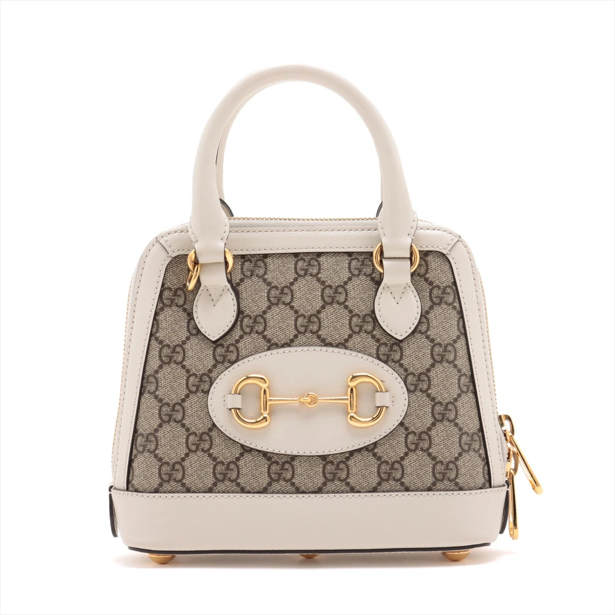 グッチ GGスプリーム ホースビット 1955 PVC×レザー 2WAYハンドバッグ  