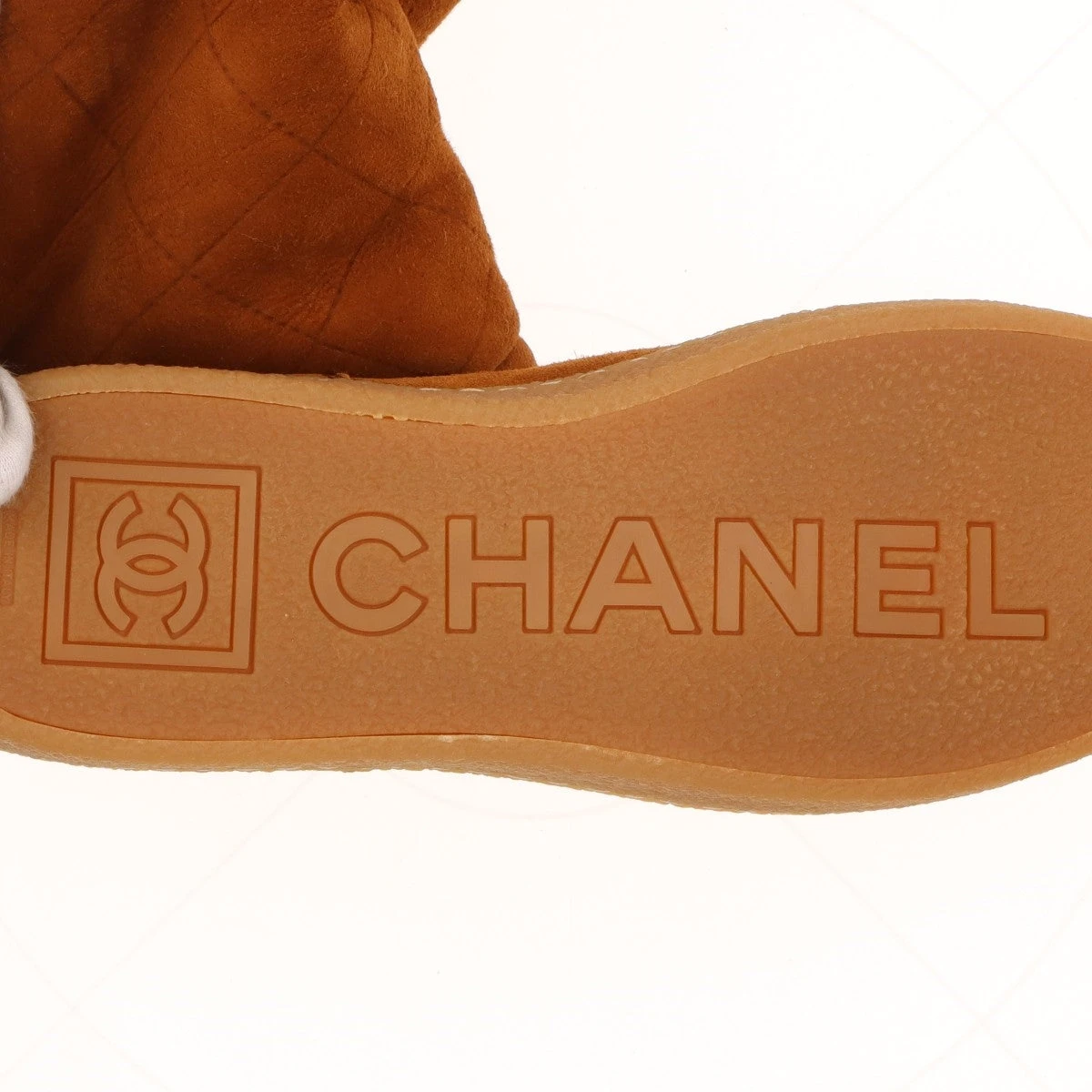 美品★CHANEL・レザー ムートンココマーク ショートブーツ(361/2) シャネルスポーツ ココマーク ムートン ショートブーツ 39 1/2
