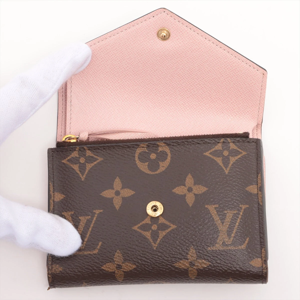 モノグラム ヴィクトリーヌ ローズバレリーヌ コンパクト 財布　M62360 楽天市場】ルイヴィトン LOUIS VUITTON 財布 三つ折り