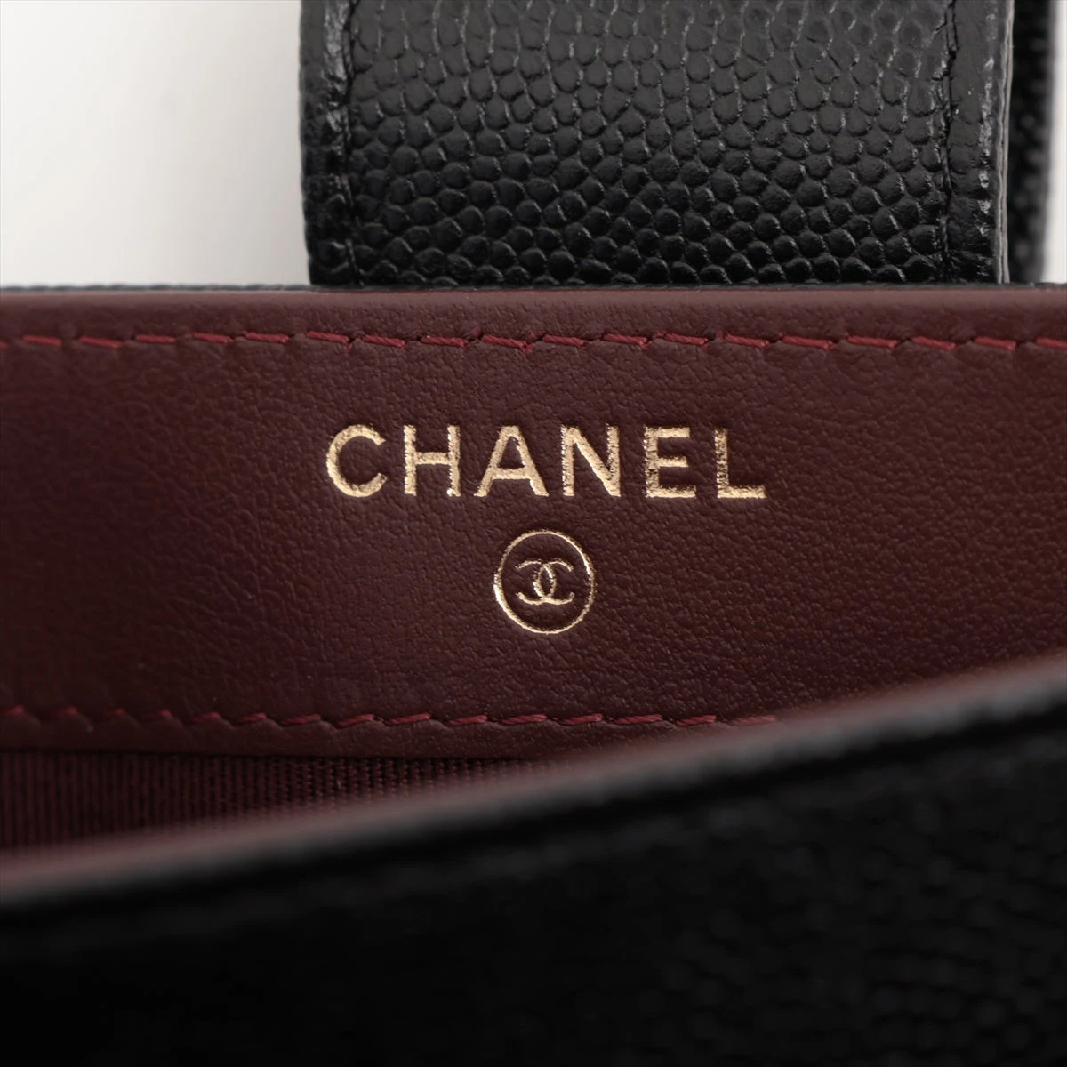 シャネル マトラッセ キャビアスキン ポーチ ブラック ゴールド金具 27