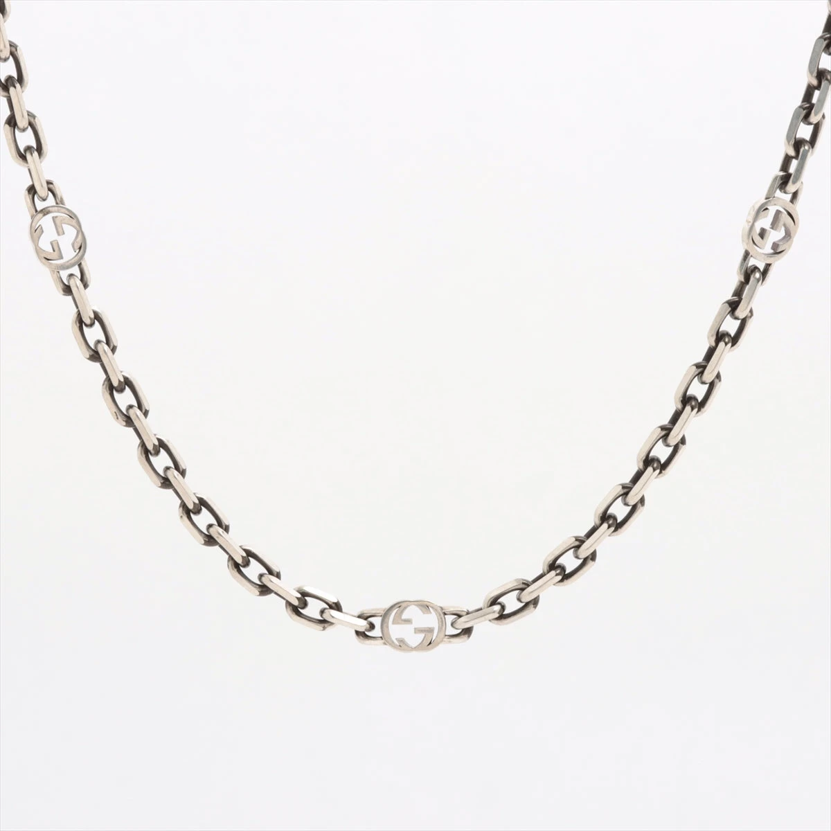 グッチ インターロッキングG ネックレス 925 57.8g シルバー