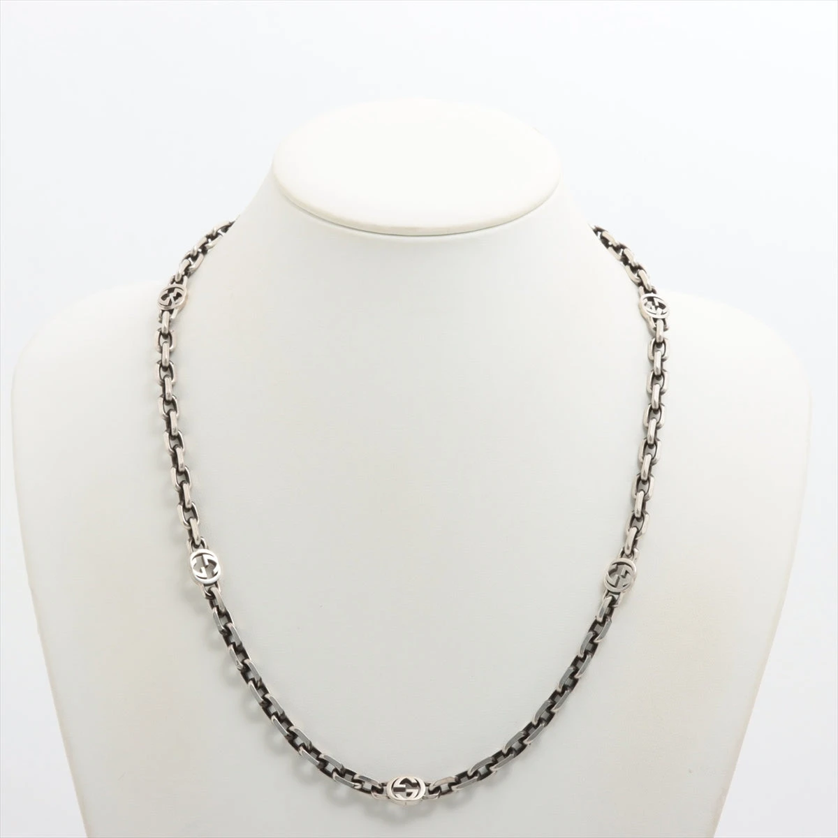 箱 グッチ インターロッキング ネックレス 60cm 925 シルバー