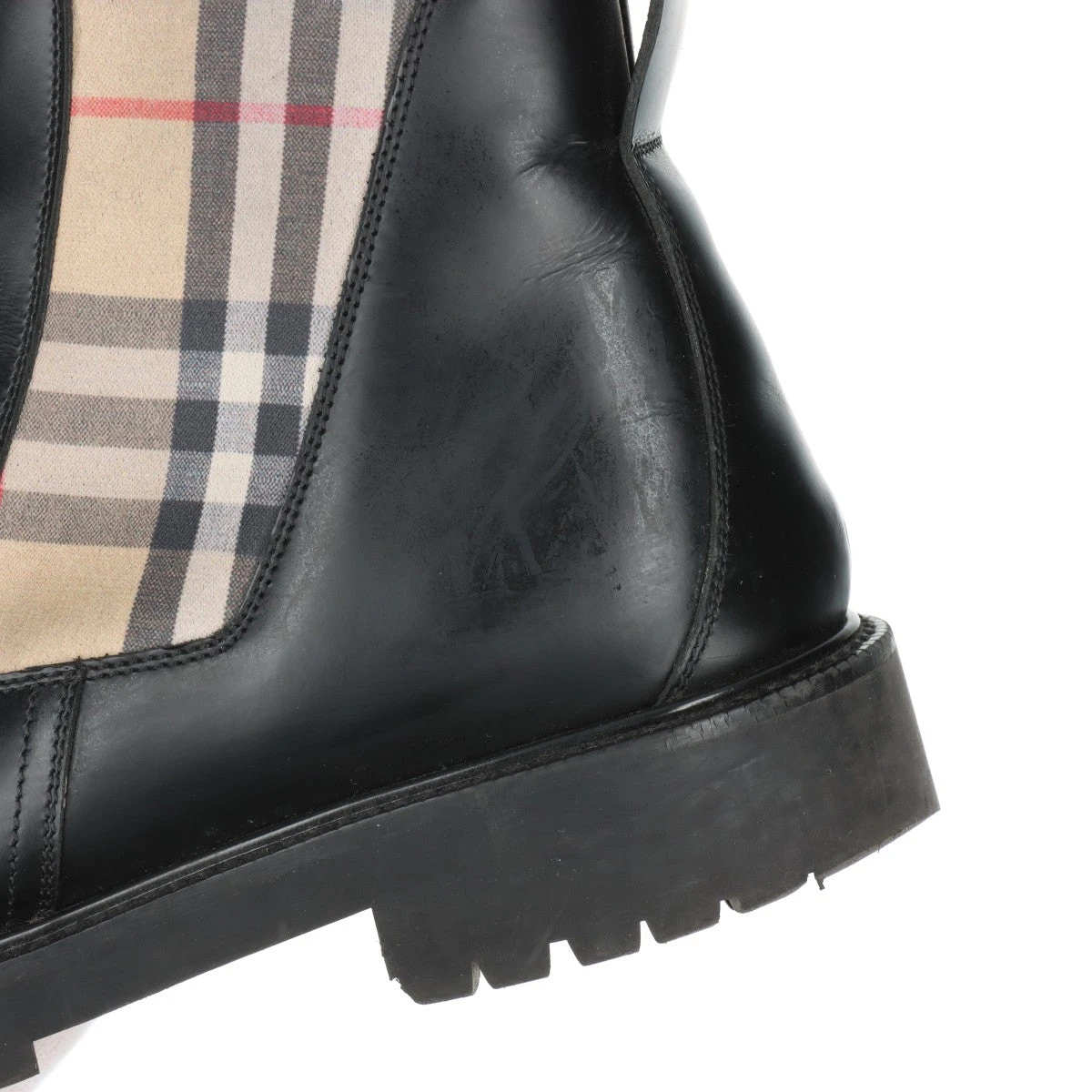 BURBERRY バーバリー　ブーツ　ノバチェック　ヒール　サイドゴアブーツ BURBERRY バーバリー ブーツ ノバチェック ヒール サイドゴアブーツ