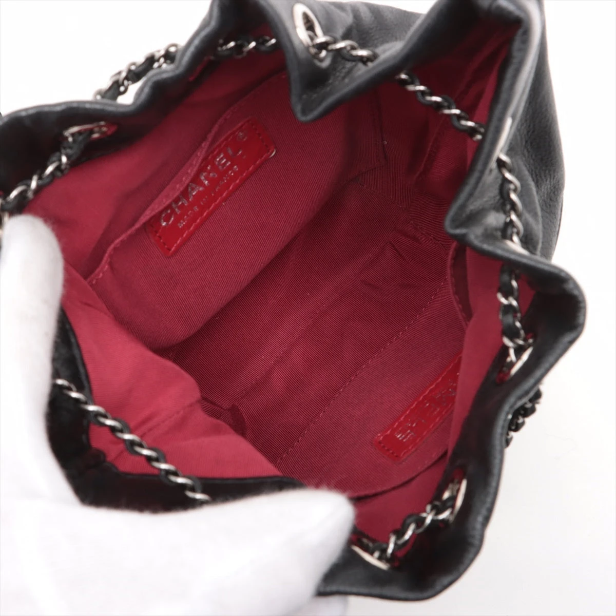 週末限定値下げ中！美品 CHANEL ブラック マトラッセ チェーン サンダル CHANEL（シャネル） ミニマトラッセ20 ココマーク ロゴ チェーン