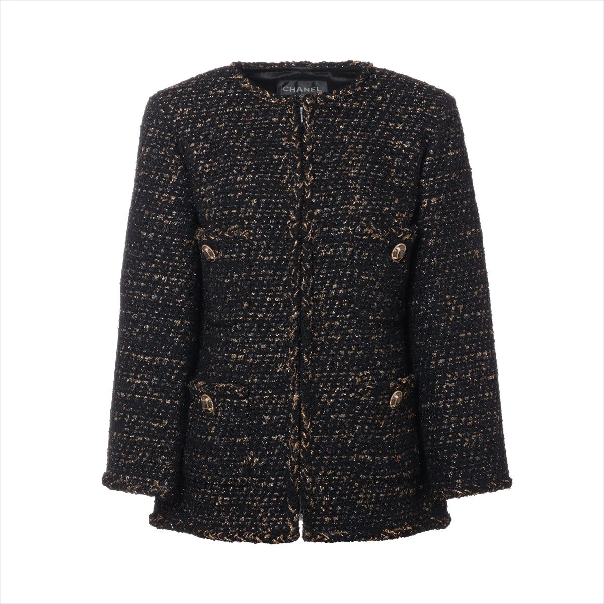 シャネル ココマーク グリポア 19A ナイロン×ウール×シルク ジャケット