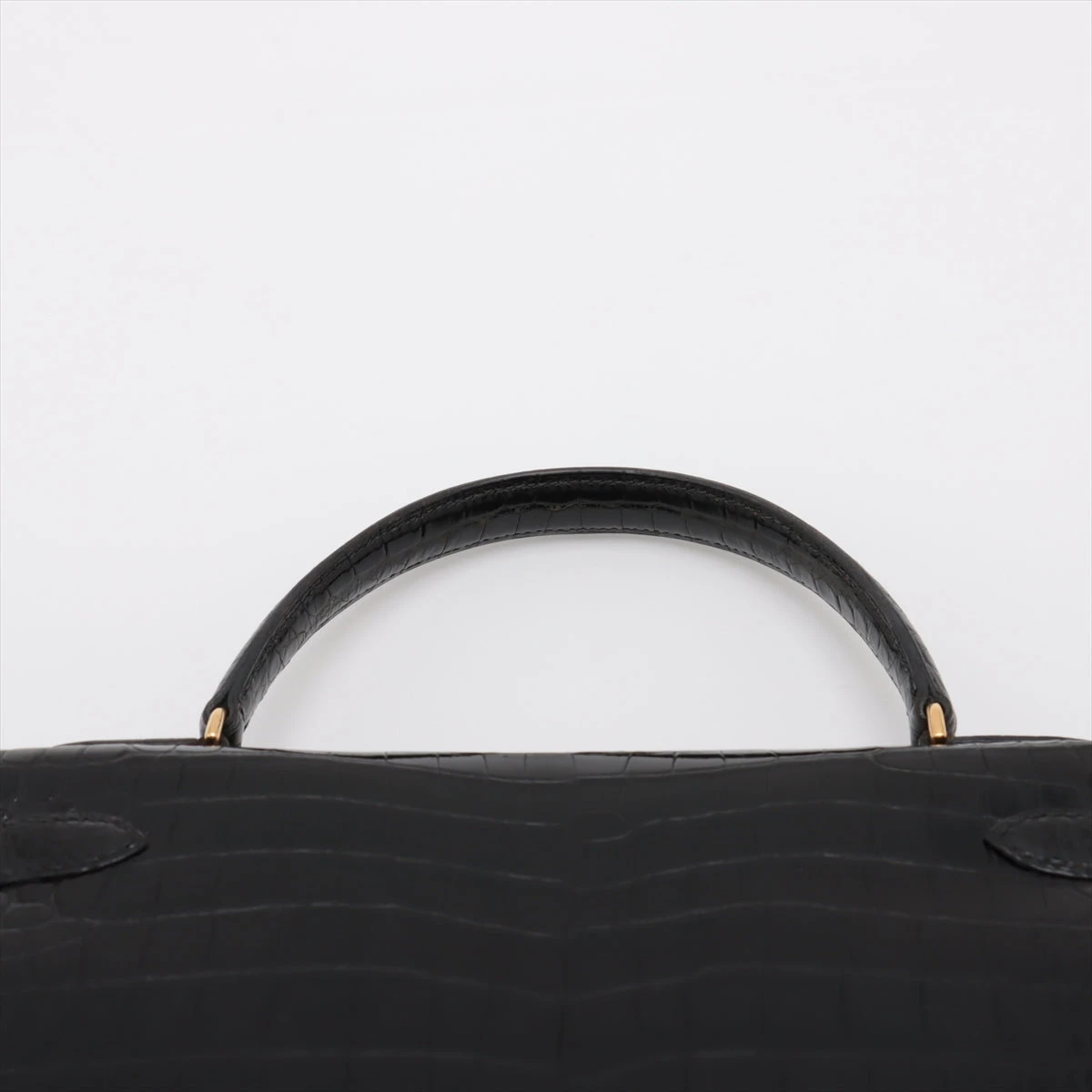 エルメス ケリー28 クロコ ブラック ゴールド金具 R:1962 ID030375 