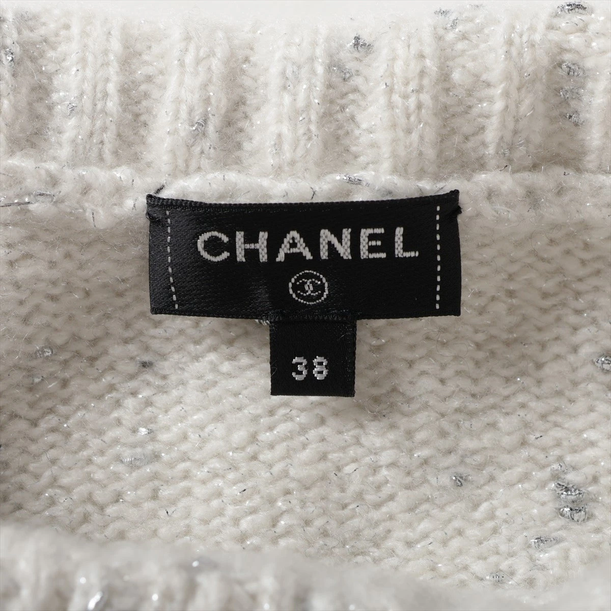 極美品 24nCHANELココネージュニット38 シャネル ココネージュ カシミヤ×シルク ニット 38 レディース