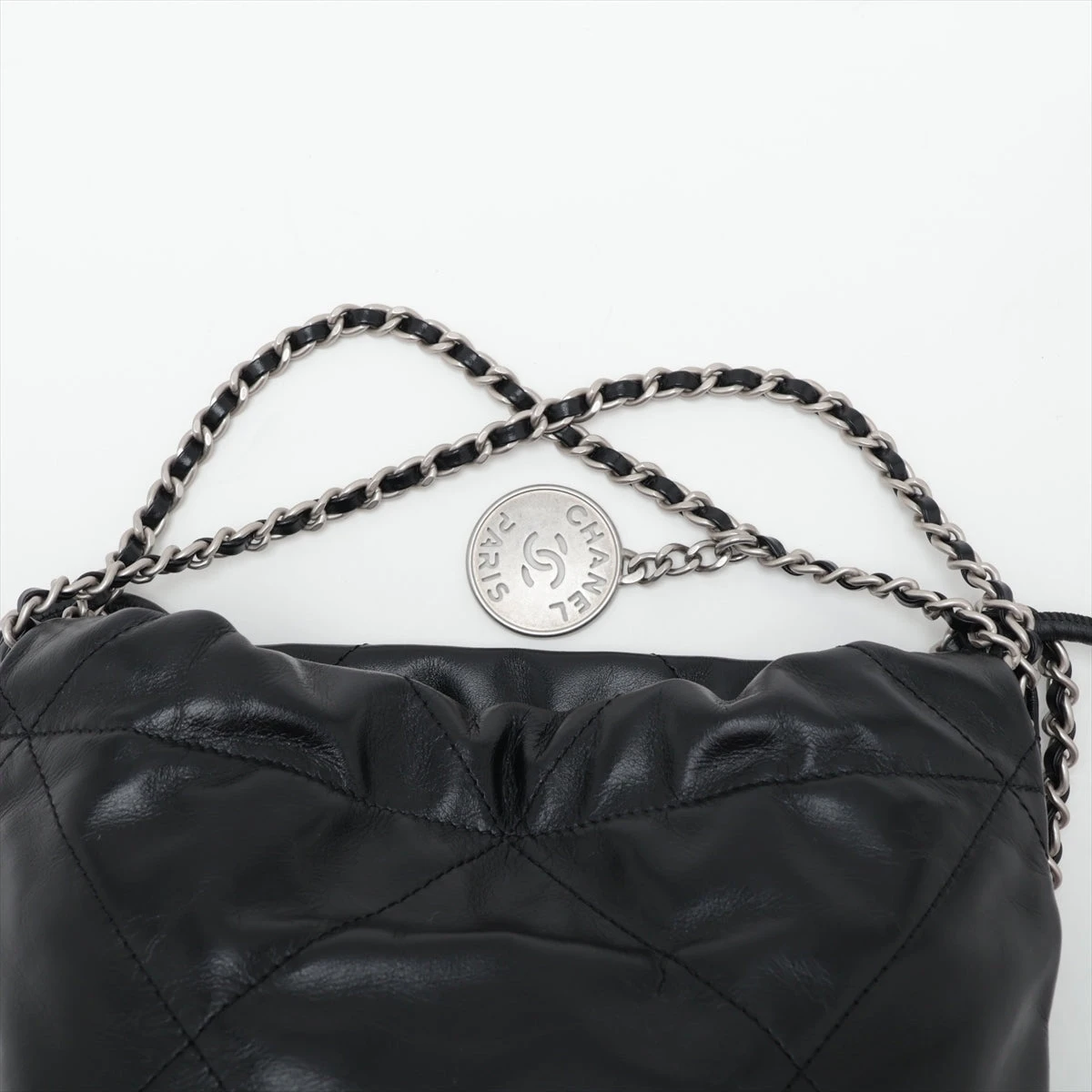 シャネル シャネル22ミニ シャイニーカーフスキン チェーンショルダー