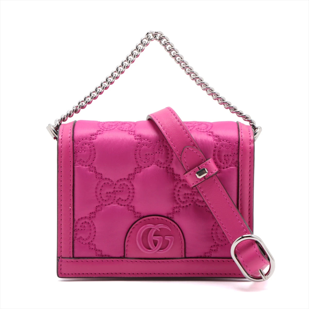 グッチ GGキルティング ナイロン×レザー 2WAYショルダーバッグ