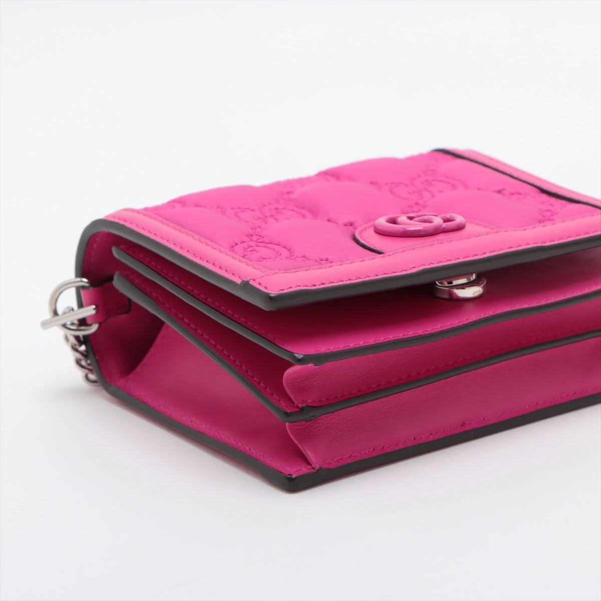 ピンクレザーショルダーバッグ キルティングデザイン Kleio キルティング ショルダーバッグ ピンク | VERSACE JP