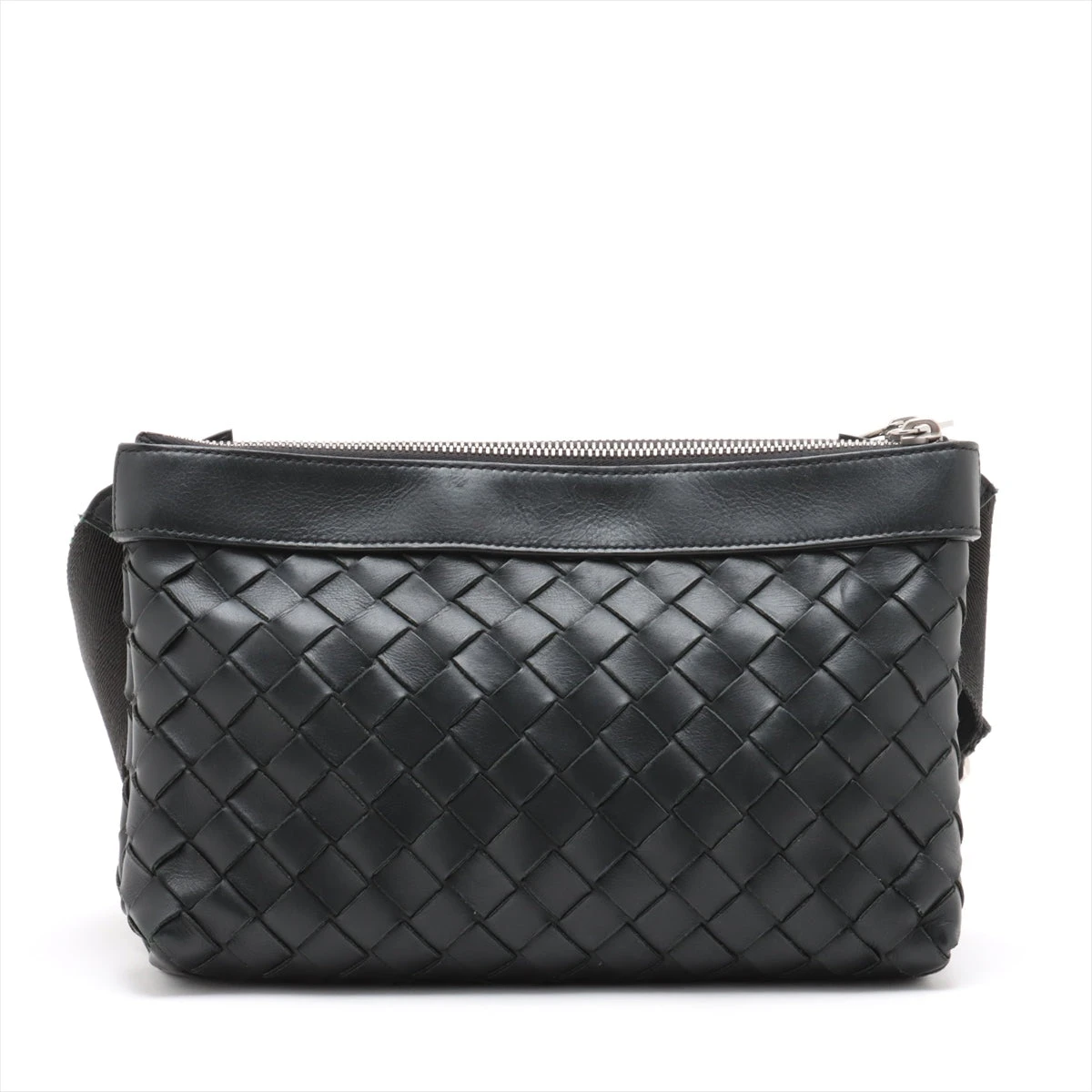 ボッテガヴェネタ ショルダーバッグ イントレチャート 編み込み レザー ブラック ボッテガヴェネタ イントレチャート デュオ レザー ショルダー