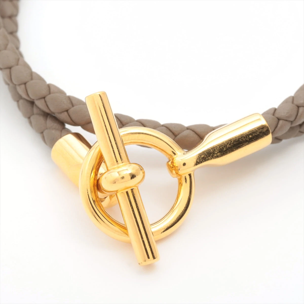 エルメス グレナン ドゥブルトゥール ブレスレット GP×革