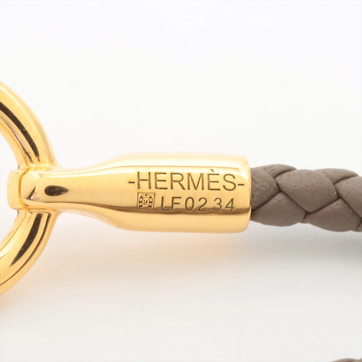 HERMESエルメス ブレスレットグレナン ETOUP GOLD HERMES エルメス ブレスレット レザーブレスレット グレナン