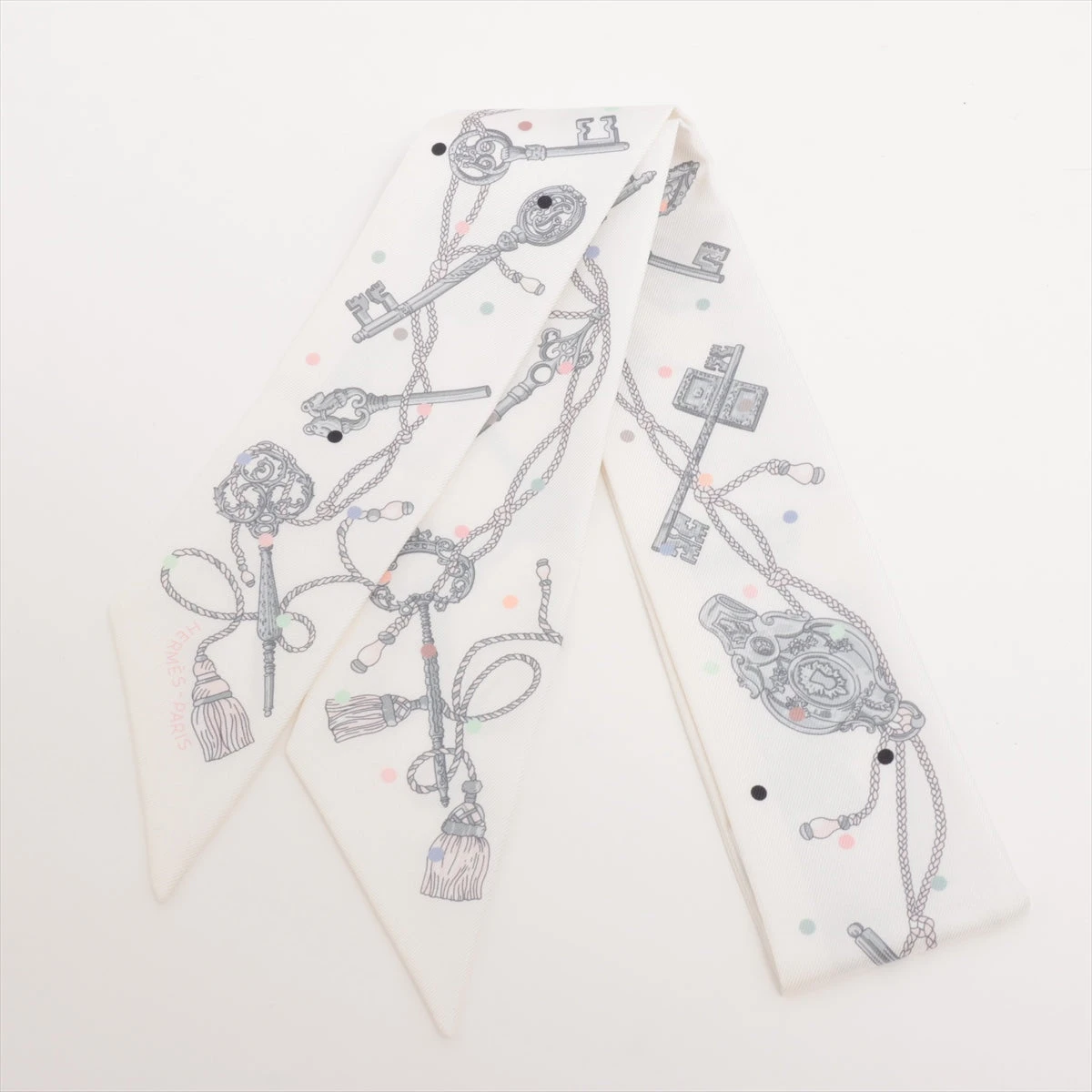 エルメス ツイリー レクレアポア Les Cles a Pois スカーフ